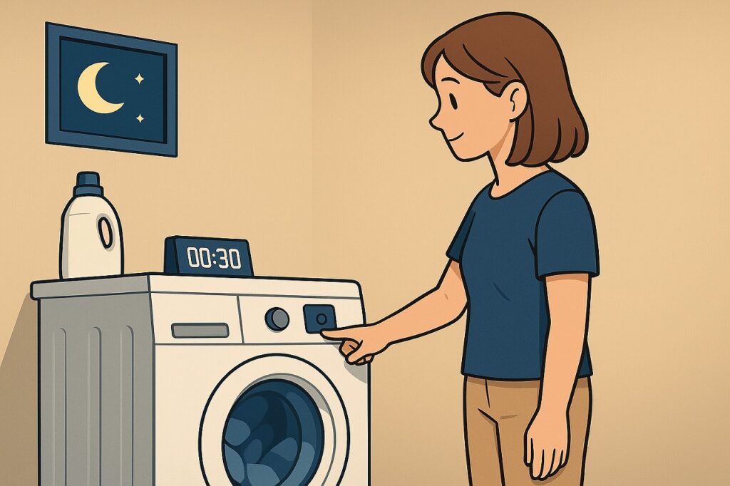 深夜の洗濯機使用に関するトラブル画像