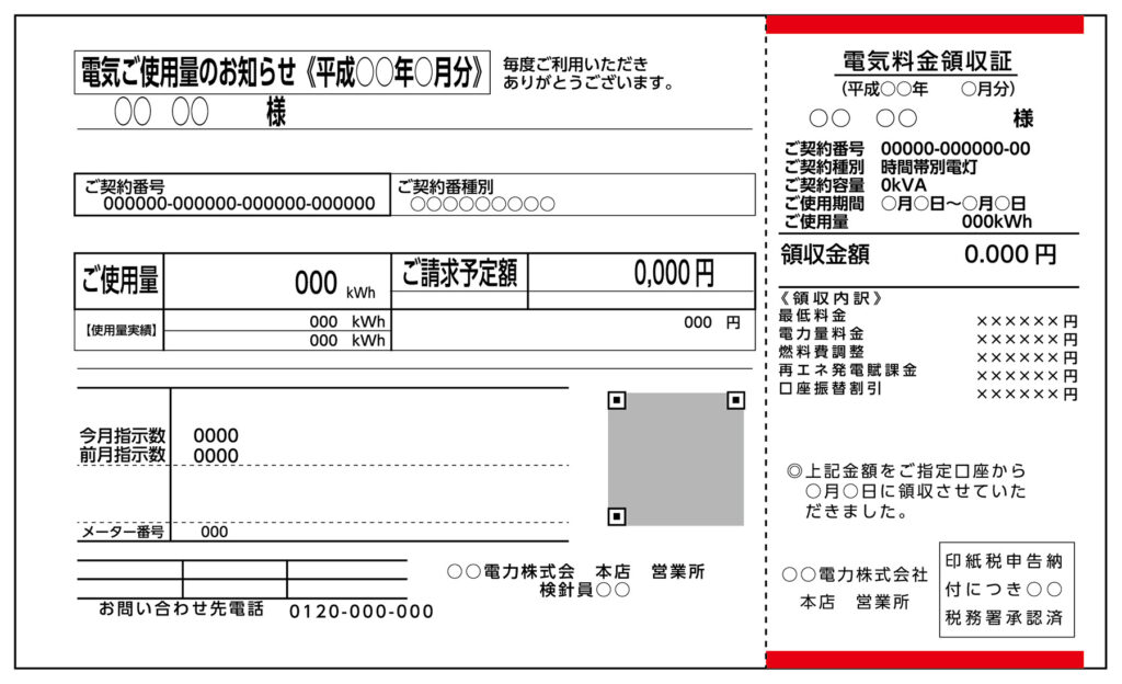 電気料金、明細